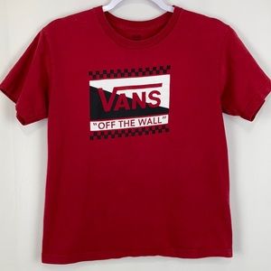 Vans Boys Medium Logo Design Short Sleeve T-Shirt